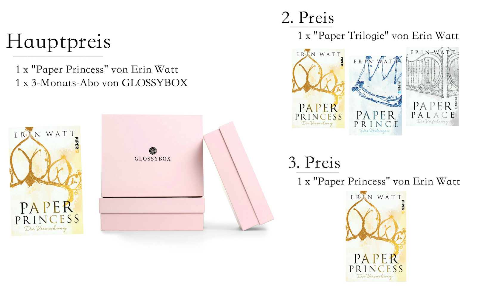 Paper Princess - Preise (Glossy Box)